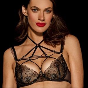 Honey Birdette Black Nova Bra 32A